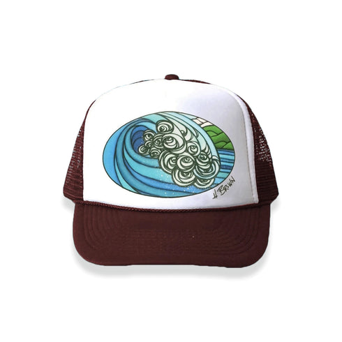 BLUE BARREL TRUCKER HAT